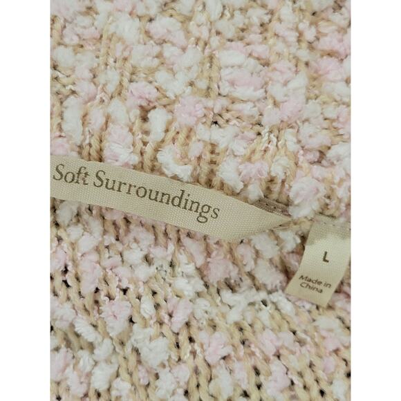 Soft Surroundings Pink Quarter-Zip Pullover Sweater – Women's Large - Picture 14 of 15